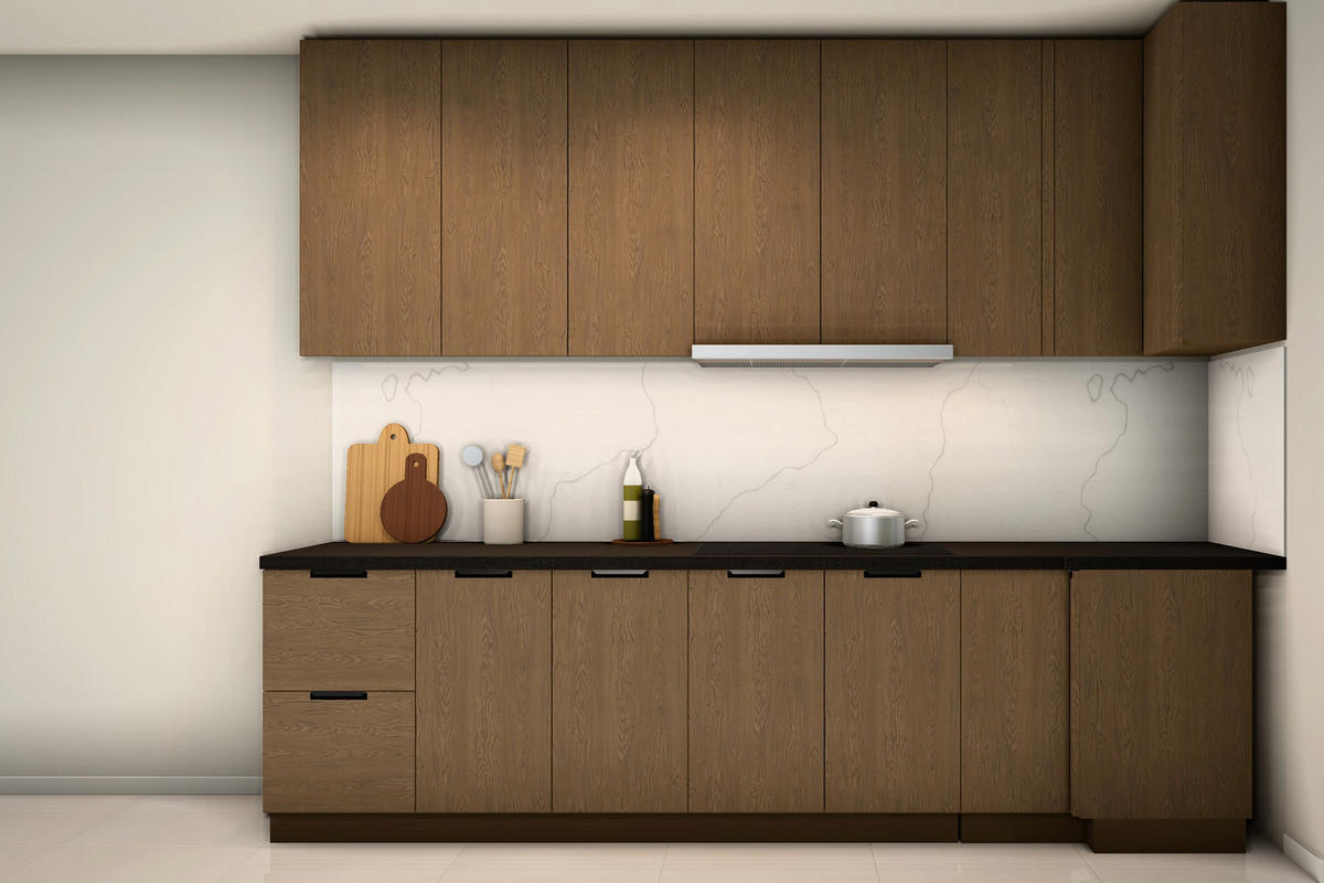 L-KÜCHE Sorento Dunkle Eiche – 399 × 299 cm – KÜ-SOREN-010 - Dunkelbraun, Holzwerkstoff (399/247/299cm) - ROYAL24_MARKT