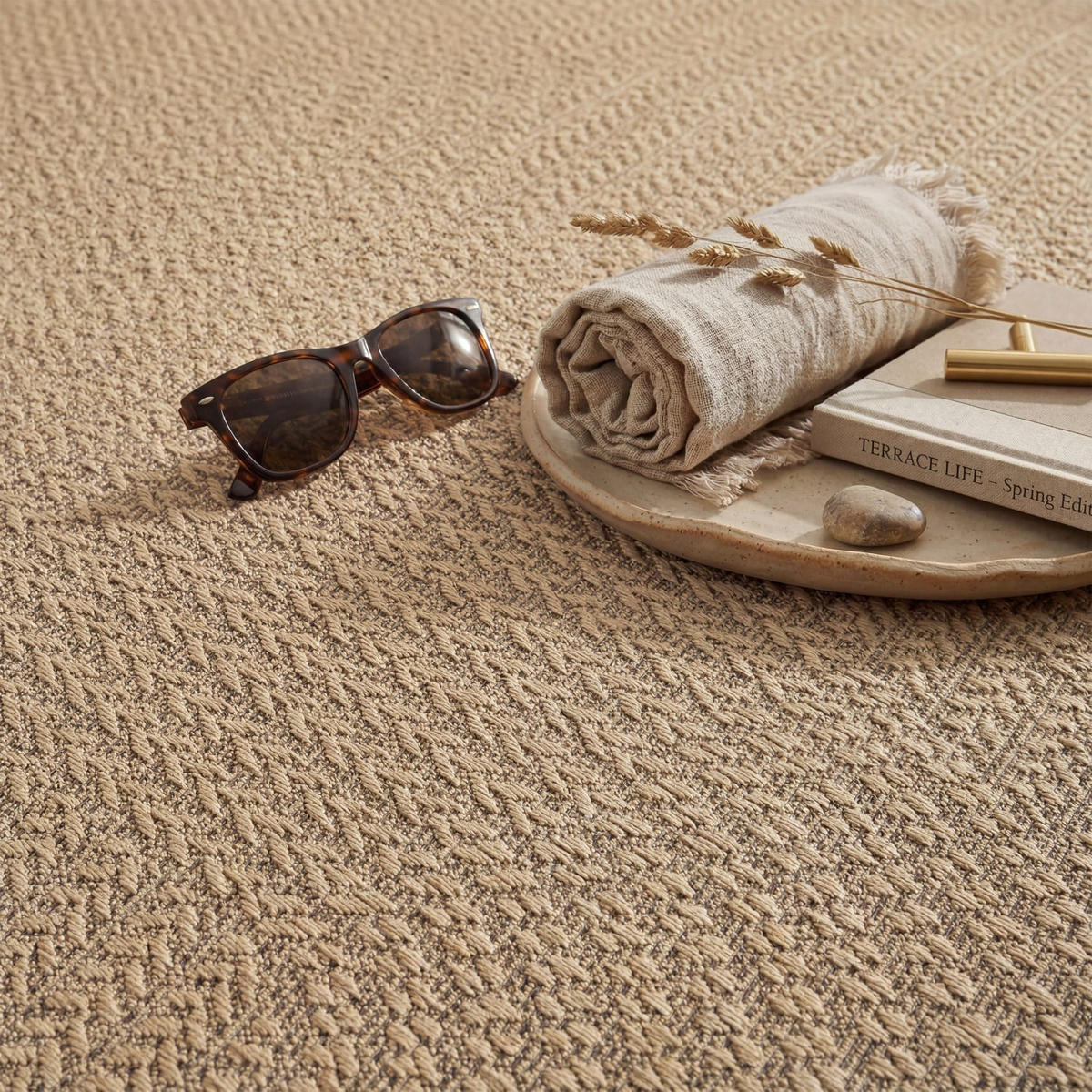 OUTDOORTEPPICH 200/200 cm Waregem 629 - Beige, Kunststoff (200/200cm) - Paco Home