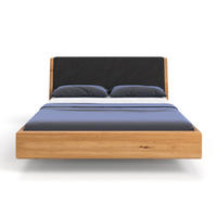 MASSIVHOLZBETT schwebend Aura Tilt aus Eiche 200x200 cm, Storm 99 (Schwarz) - Eichefarben/Braun, Holz (200/200cm) - Danzz