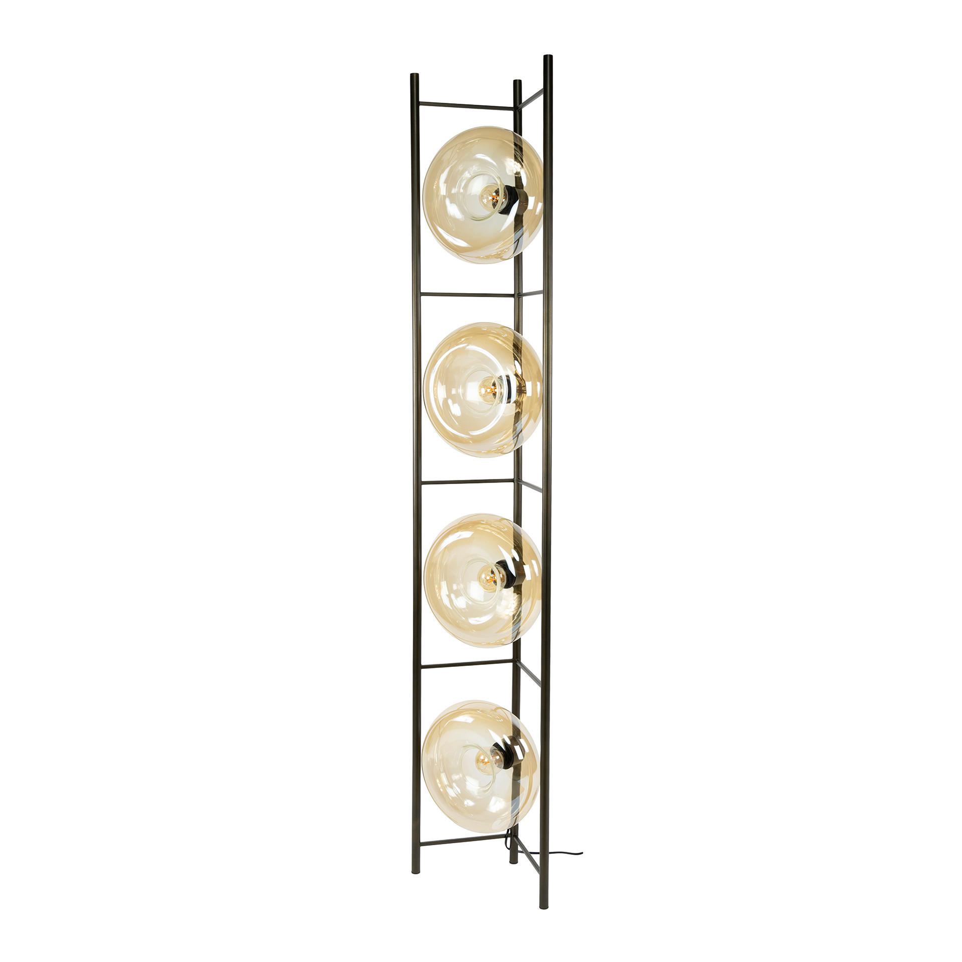 STEHLAMPE Soll - Beige - 20/33/168 cm - Beige, Glas (20/33/168cm) - Hoyz Collection