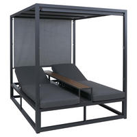 LOUNGE-GARTENLIEGE Grau - Grau, Textil (165/196/196cm) - MCW