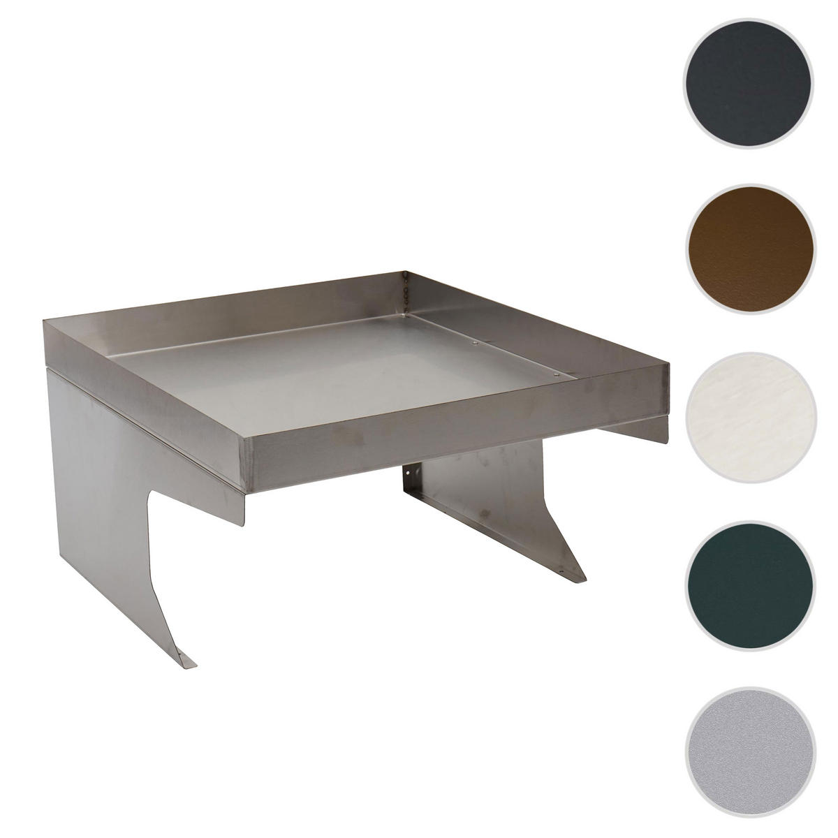 MÄHROBOTER-GARAGE Silber - Silberfarben, Metall (60/37/70cm) - MCW