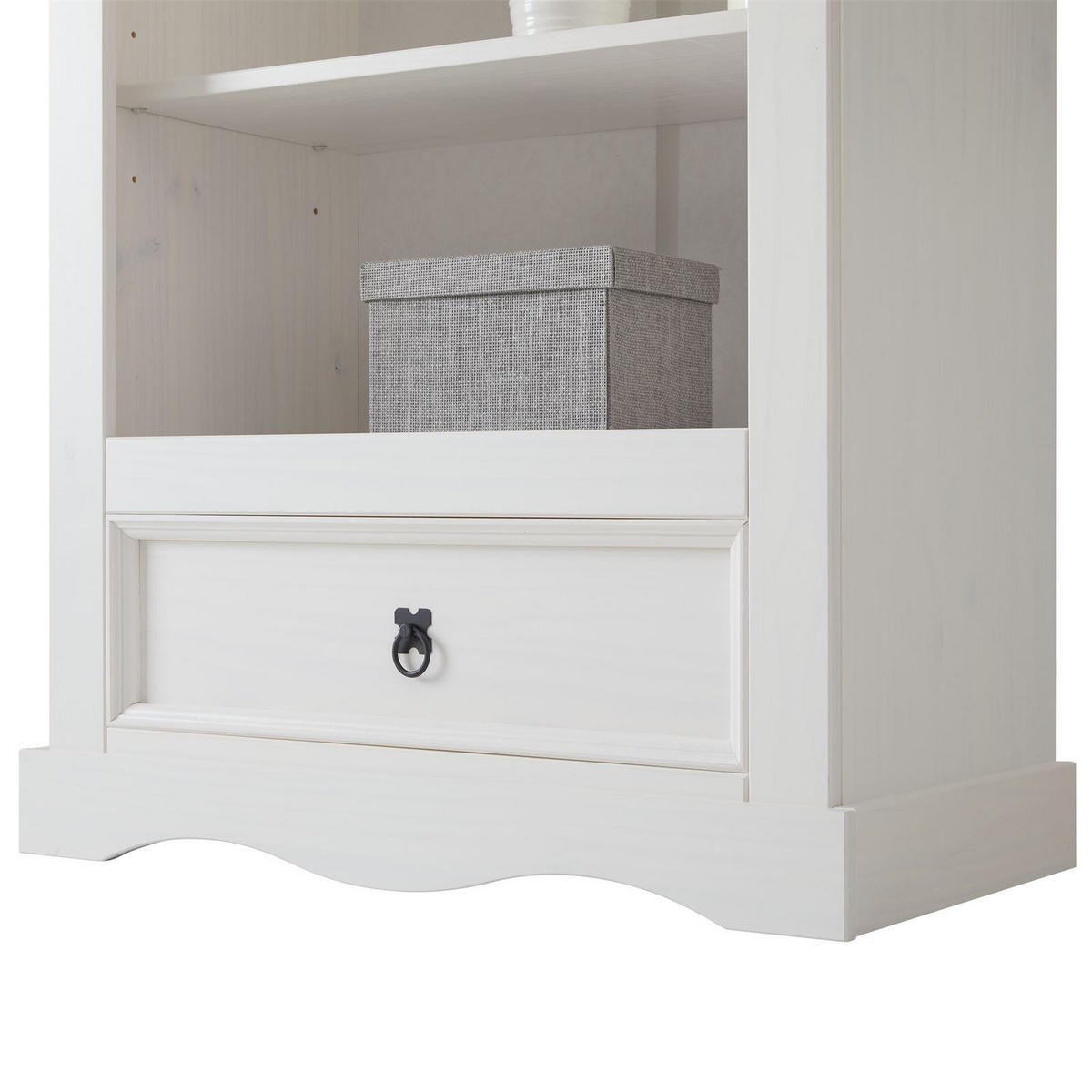 BÜCHERSCHRANK TEQUILA - Weiß/Braun, Holz (80/174/44cm) - IDIMEX