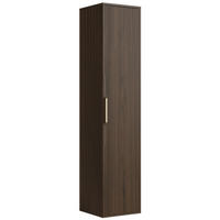 BADEZIMMERSCHRANK Rimini mit 1 Tür Walnuss Braun - 38 x 33 x 170 cm - Walnussfarben/Braun, Holz (33/170/38cm) - Badplaats