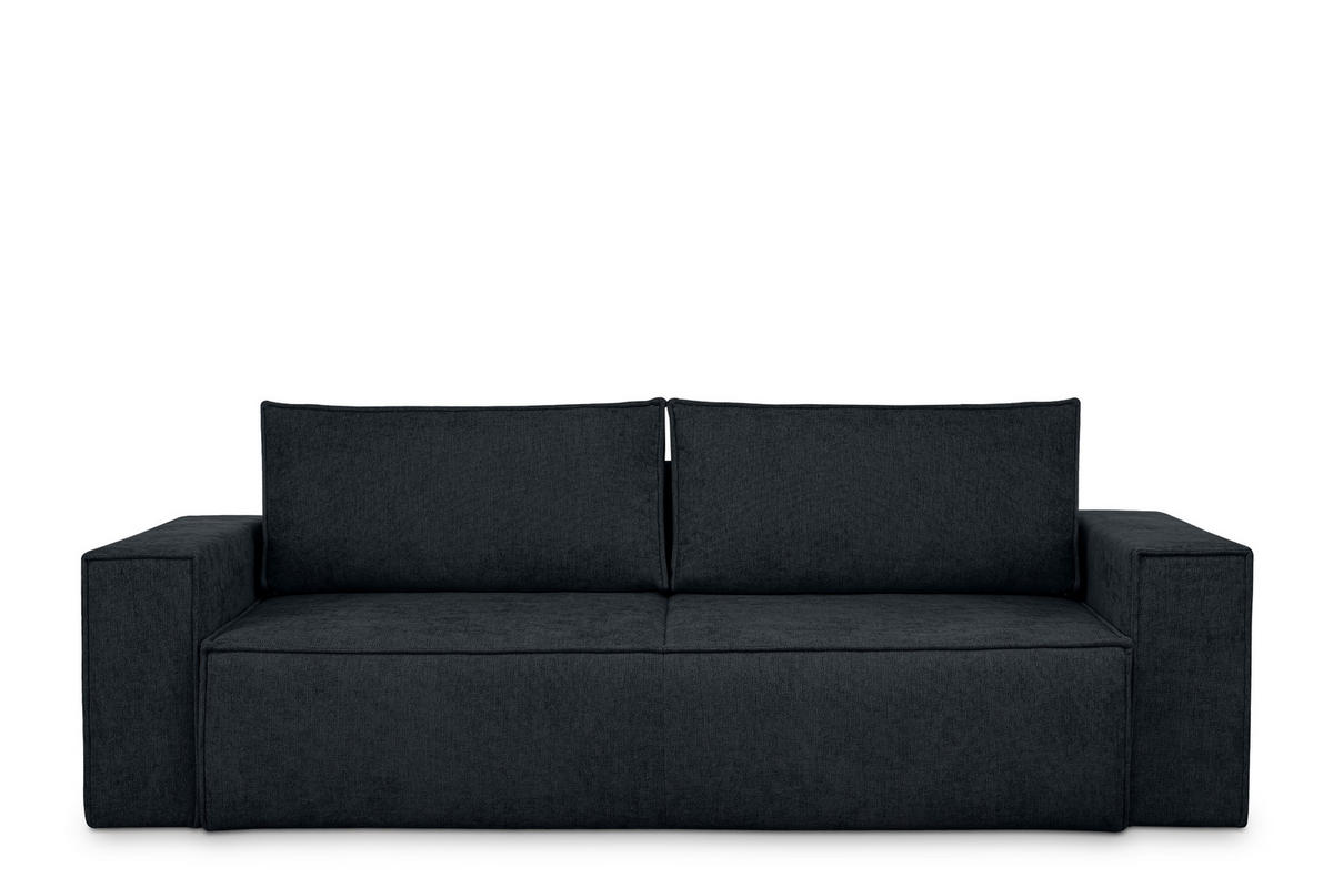 3-SITZER-SOFA NAPI II mit Schlaffunktion, dunkelblau - Dunkelblau, Textil (244/89/101cm) - KONSIMO®