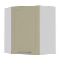 KÜCHENHÄNGESCHRANK Kvantum W10/60 Vanille Matt / Weiß Matt 60 / 60 / 72cm - Creme/Weiß, Holz/Holzwerkstoff (60/72/60cm) - Feldmann-Wohnen