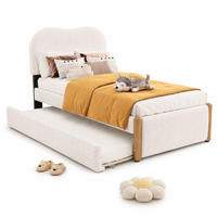 BETT mit ausziehbarem Rollbett 90x200 cm Weiß - Weiß, Holzwerkstoff (90/200cm) - Meubliv