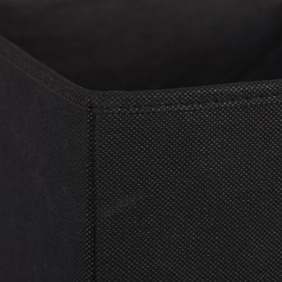 2XAUFBEWAHRUNGSBOX - Schwarz, Wellpappe/Textil (33/32/33cm) - Relaxdays