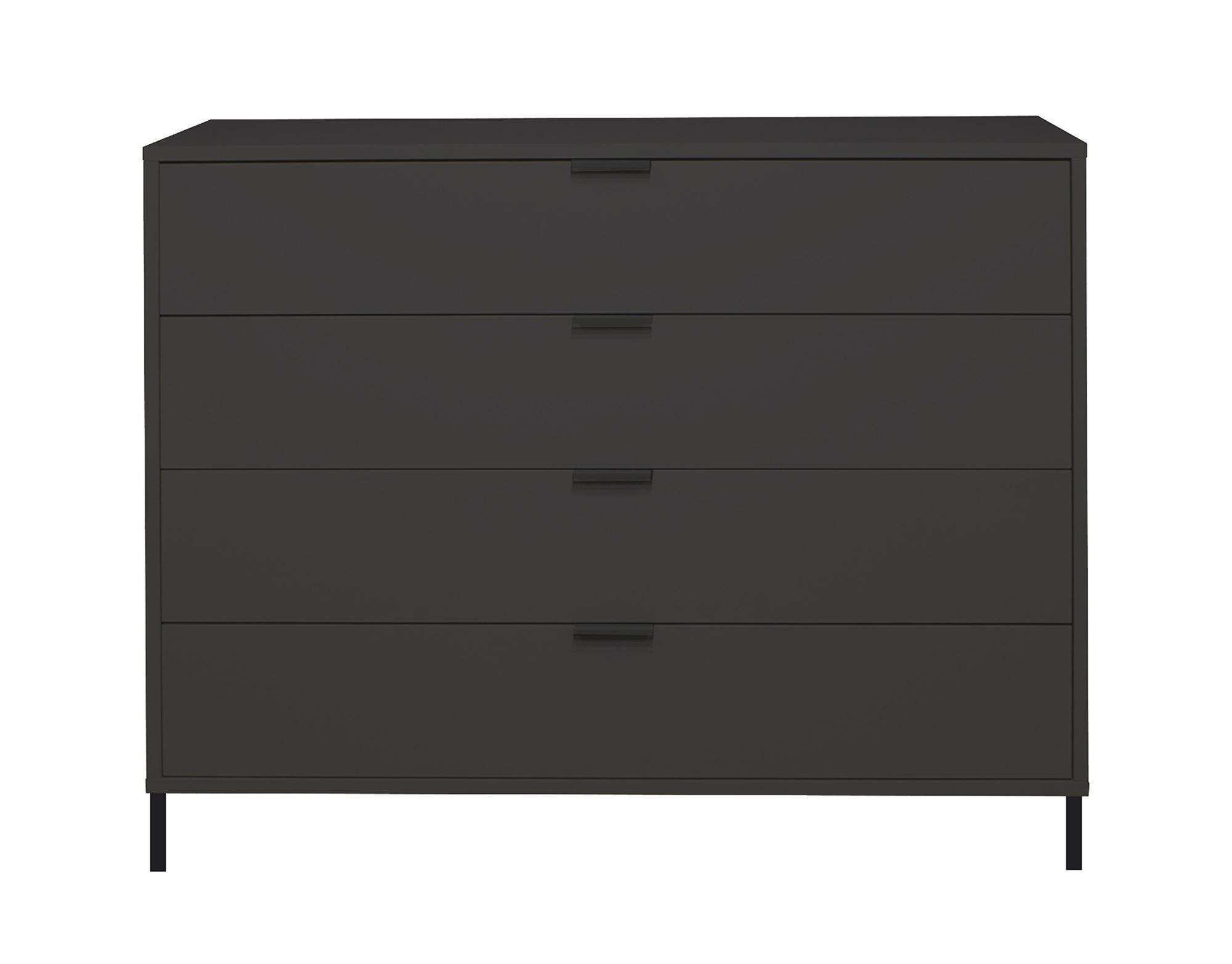KOMMODE Erna 119x45x102 Anthrazit matt Lack - Anthrazit, Holzwerkstoff (119/102/45cm) - 58aufmkessel