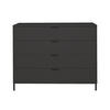 KOMMODE Erna 119x45x102 Anthrazit matt Lack - Anthrazit, Holzwerkstoff (119/102/45cm) - 58aufmkessel
