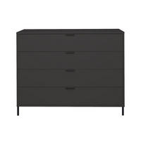 KOMMODE Erna 119x45x102 Anthrazit matt Lack - Anthrazit, Holzwerkstoff (119/102/45cm) - 58aufmkessel