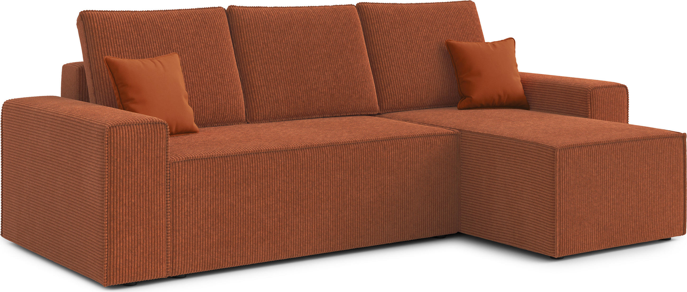 ECKSOFA L Form Talaton Ziegelrot 246/149/87 cm – mit Schlaffunktion und Bettkasten - Rot/Schwarz, Kunststoff/Textil (246/149cm) - AX Living