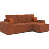 ECKSOFA L Form Talaton Ziegelrot 246/149/87 cm – mit Schlaffunktion und Bettkasten - Rot/Schwarz, Kunststoff/Textil (246/149cm) - AX Living