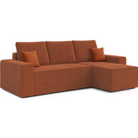 ECKSOFA L Form Talaton Ziegelrot 246/149/87 cm – mit Schlaffunktion und Bettkasten - Rot/Schwarz, Kunststoff/Textil (246/149cm) - AX Living
