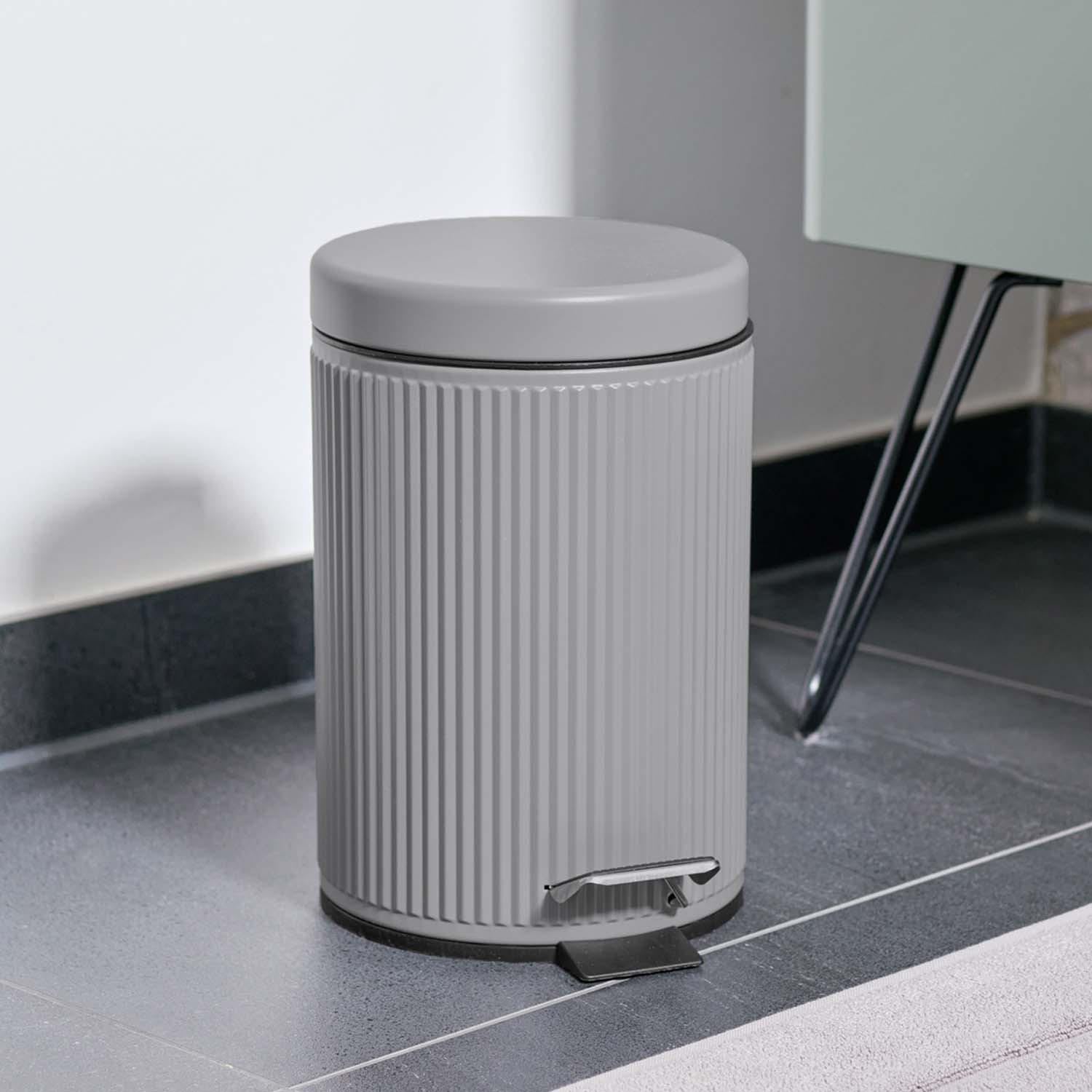 KOSMETIKEIMER 3 Liter - Grau - Grau, Metall (17/25.9/17cm) - Zeller Present