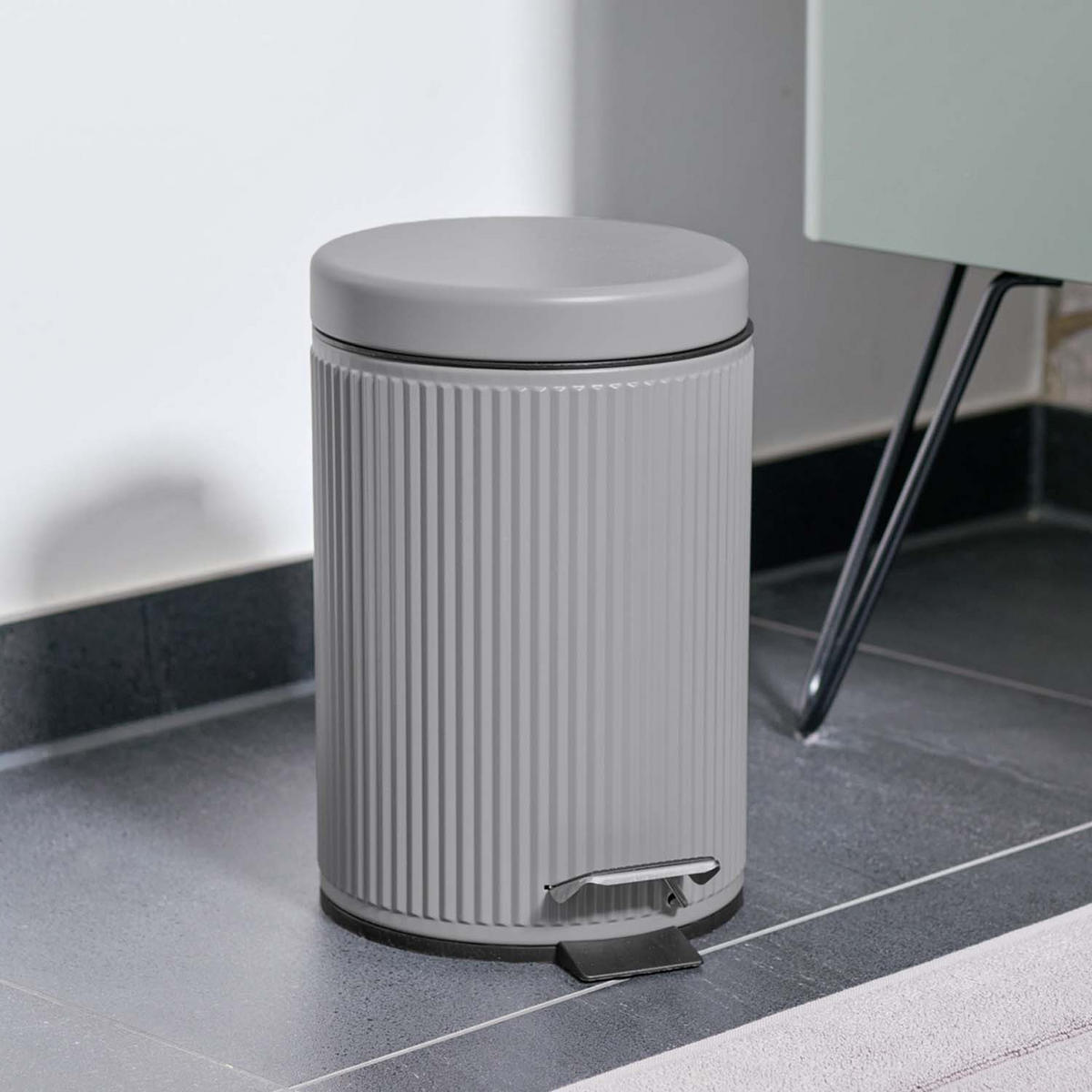 KOSMETIKEIMER 3 Liter - Grau - Grau, Metall (17/25.9/17cm) - Zeller Present