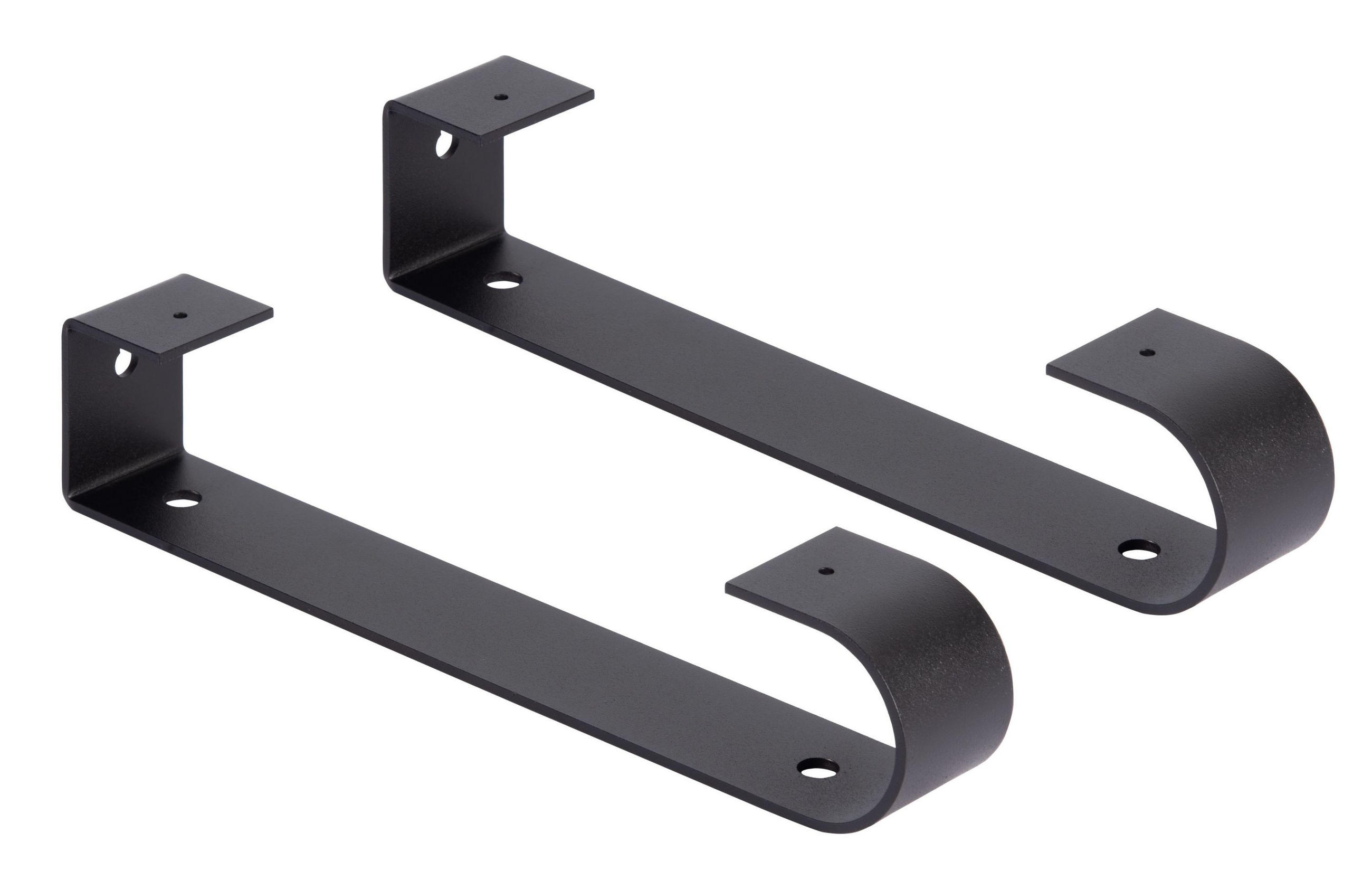 REGALTRÄGER als 2er Set Karla, Stahl in verschiedenen Trendfarben und Größen - Schwarz, Metall (4.5/6/30.5cm) - Alberts