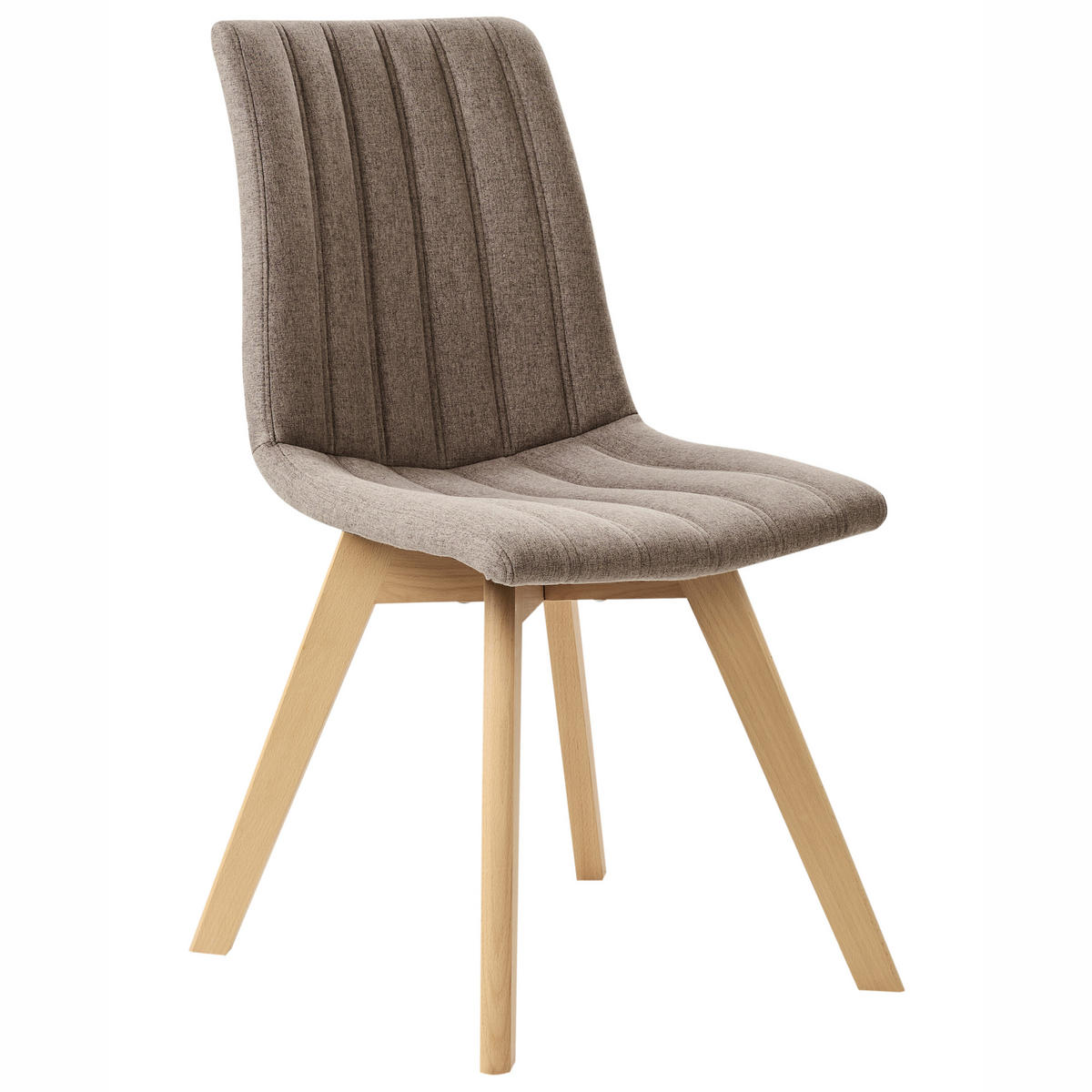 JÍDELNÍ ŽIDLE 2 ks sada Látka Hnědá Calgary - hnědá, textil (48/86/56cm) - Beliani