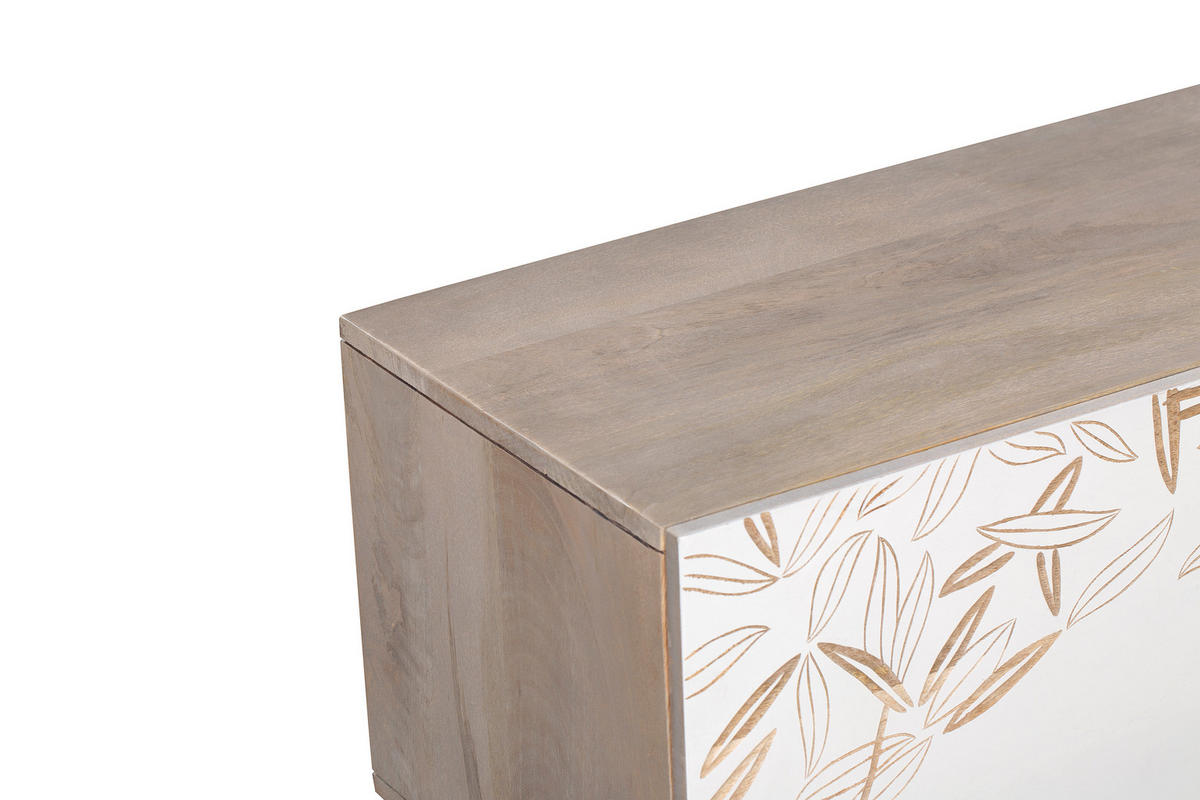 TV-SCHRANK Lars Holz Creme 41,5x140x40cm - Creme, Holz (140/41.5/40cm) - DELUKE