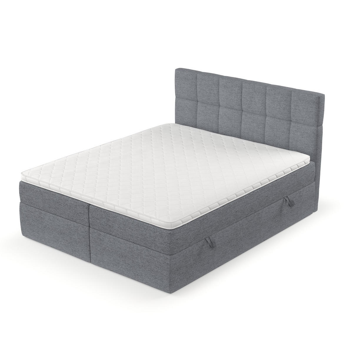 POSTEL BOXSPRING VARENO 200/200 Šedá - šedá/černá, kov/dřevo (200/200cm) - AltaBeds