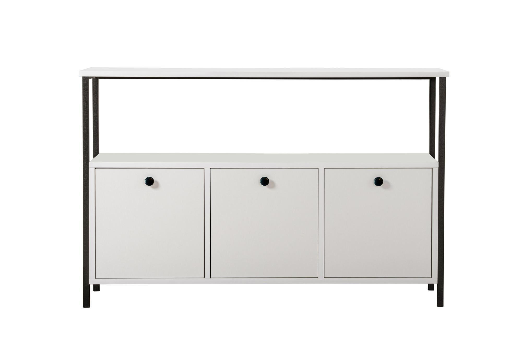 BUFFETSCHRANK solace weiss - Weiß, Holz (30/77/120cm) - Habitat Garten