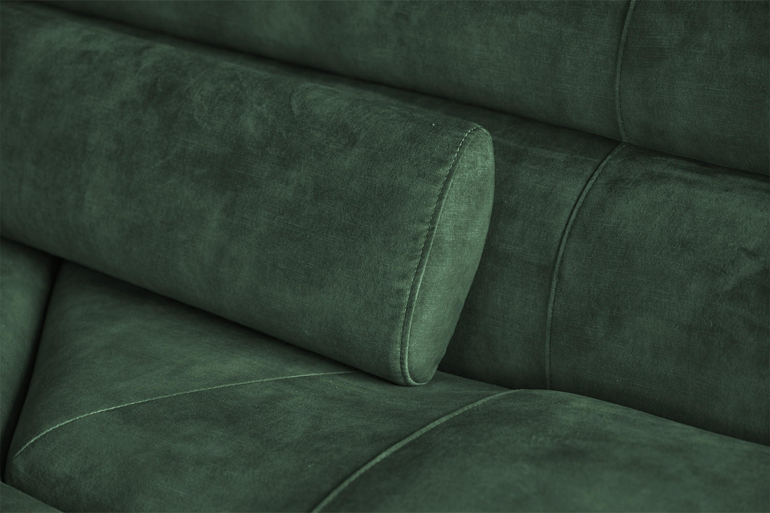 BIG SOFA MIT KISSEN TARA Grün Velvet - Grün, Textil (286/76/143cm) - KAWOLA