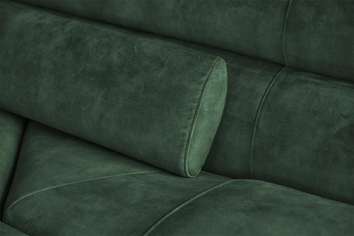 BIG SOFA MIT KISSEN TARA Grün Velvet - Grün, Textil (286/76/143cm) - KAWOLA