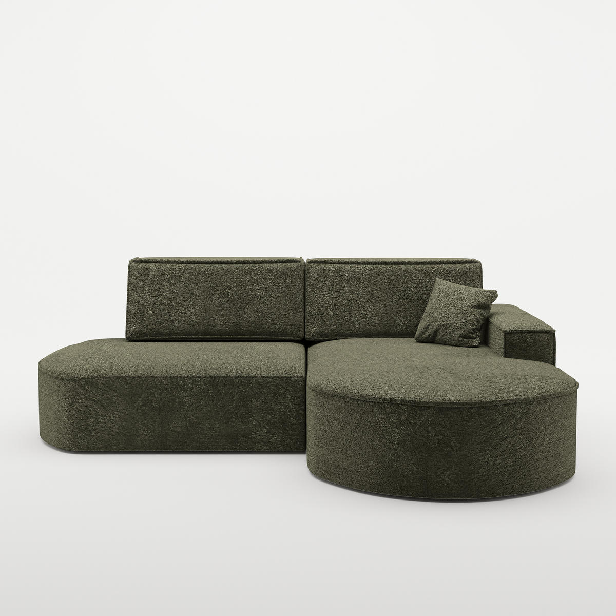 ECKSOFA Modena Pro - Komfort Und Stil stoff Arena Grün Rechts - Grün, Holz (278/179cm) - Kaiser Möbel