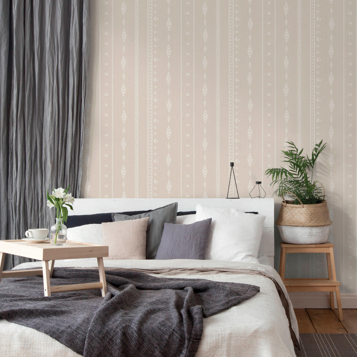 TAPETE ethnische Motive 53 cm x 10 m - Beige, Papier (53/1000cm) - Sanders & Sanders
