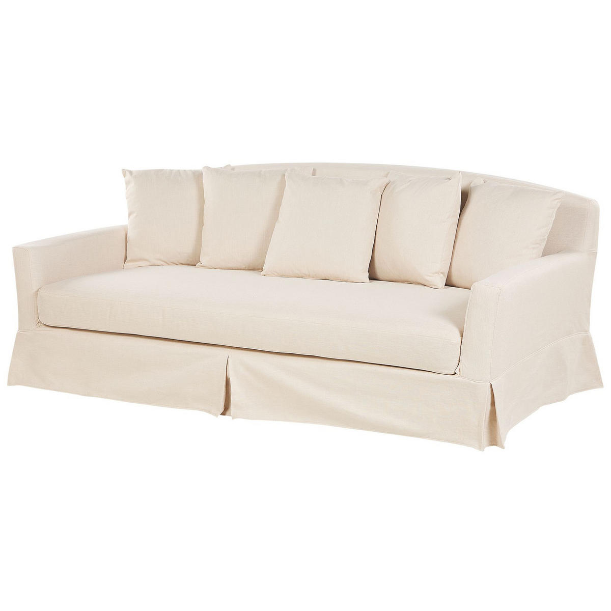 3-SITZER-SOFA Polyester Beige Gilja - Beige, Textil (212/89/107cm) - Beliani