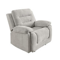 RELAX-FERNSEHSESSEL Federkern, Liegefunktion verstellbar durch halbautomatische Relaxfunktion B101/T98/H103 cm, Chenille Grau / 15501 - Schwarz/Grau, Textil (101/103/98cm) - luma-home