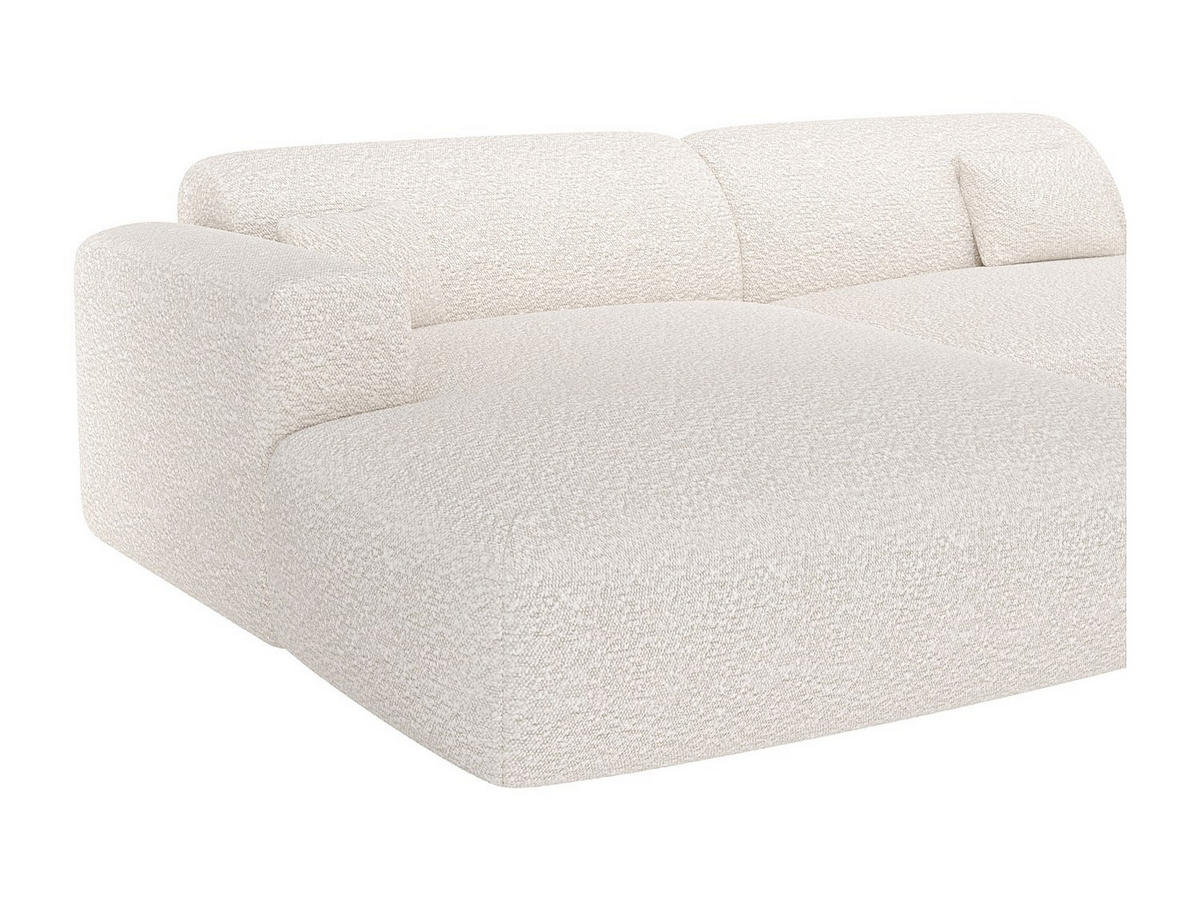 ECKSOFA - Ecke links - offenes Ende - Bouclé-Stoff - Weiß - POGNI - Weiß, Textil (300/160cm) - Vente-Unique