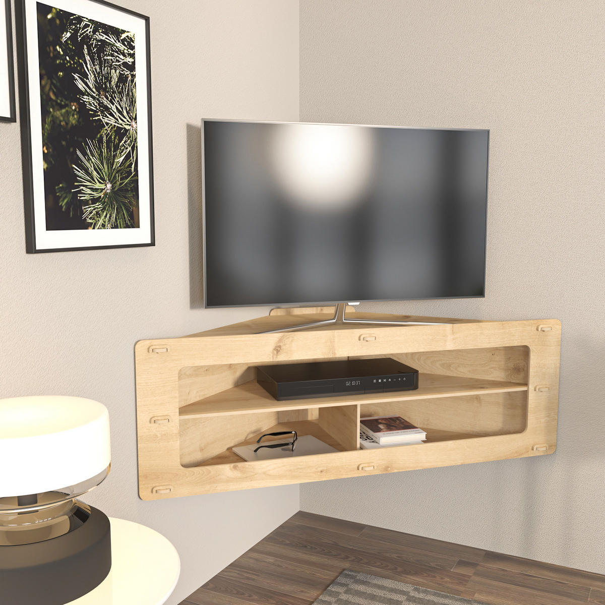 TV-ELEMENT Sala - Eichefarben, Holzwerkstoff (120/40/45cm)