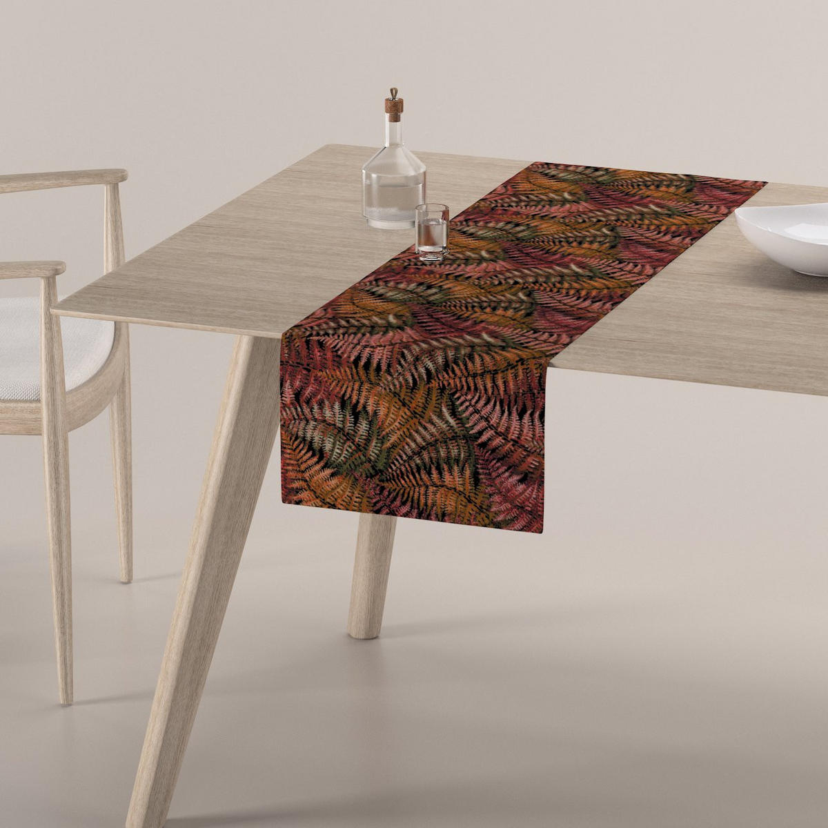 TISCHLÄUFER Intenso Premium, gold und rot, 40x130 cm - Braun, Textil (40/130cm) - Dekoria