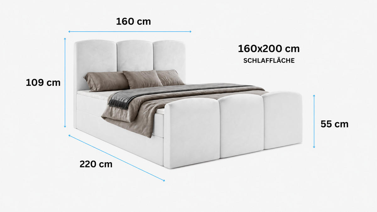 BOXBETT SAVIO 160x200 cm mit Bettkasten, Bonell-Matratze H3 und Topper – Samt Altrosa - Altrosa, Textil (160/200cm) - Luxkor24