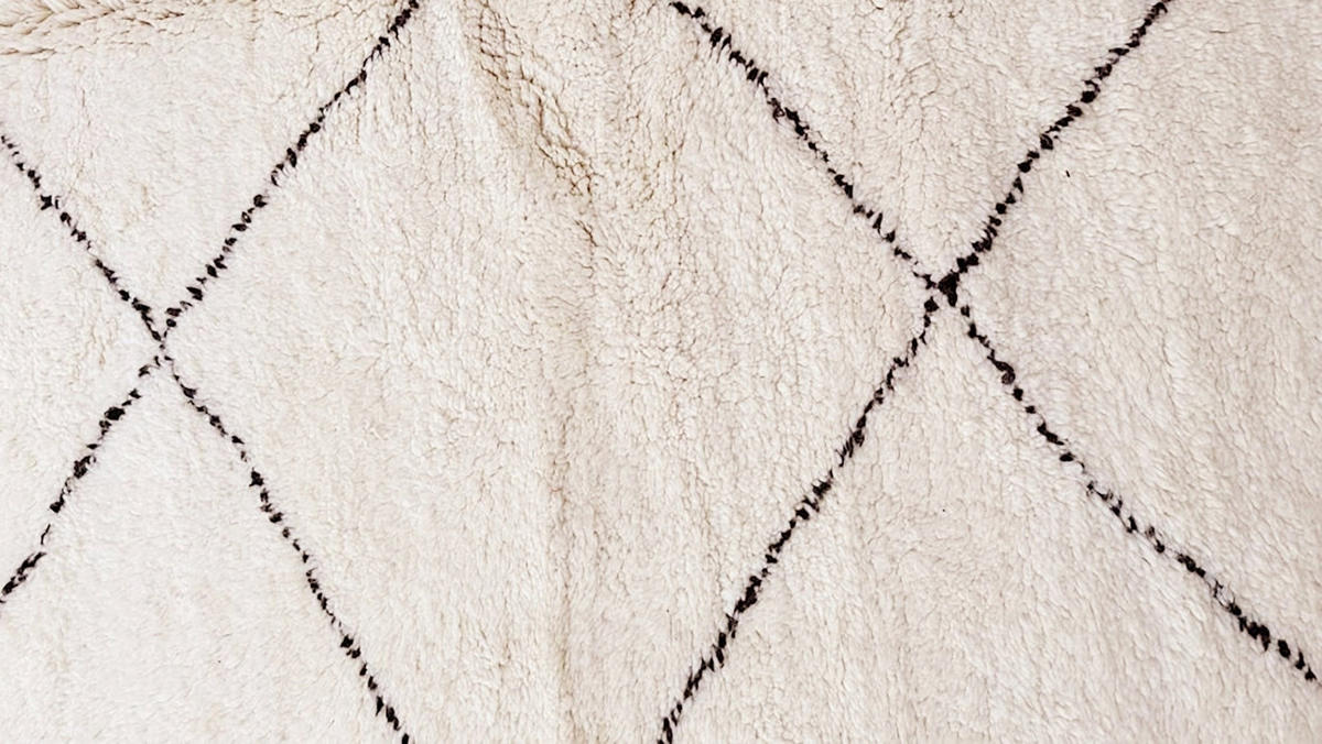 BERBERTEPPICH aus Marokko aus reiner Wolle 200x 300 cm - Beige, Naturmaterialien (200/300cm) - AFK Living