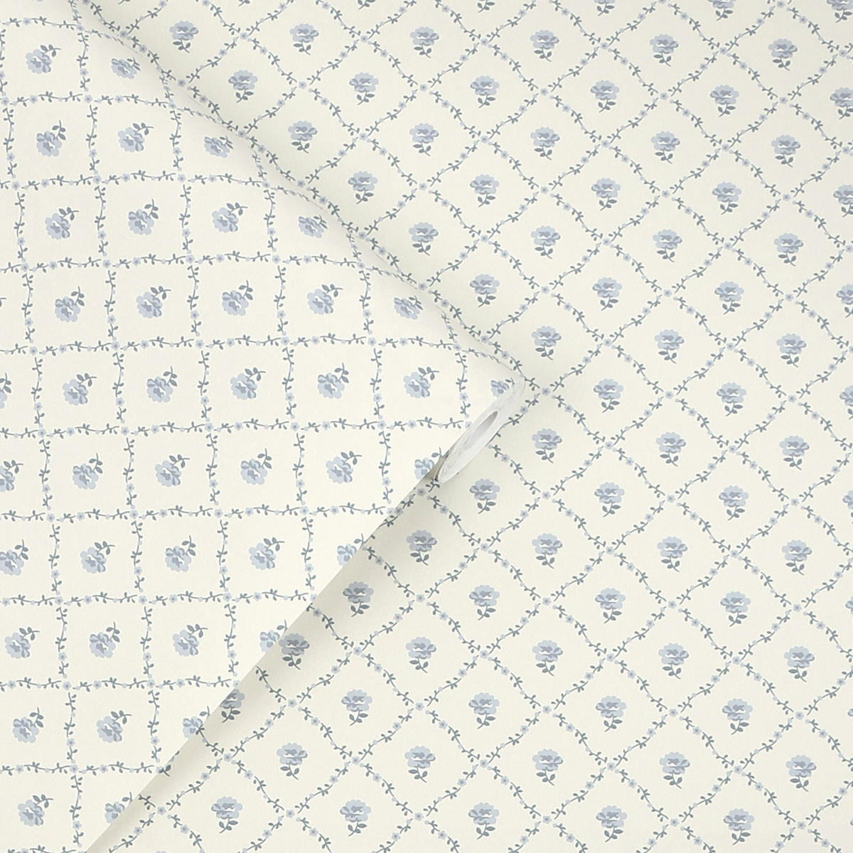 VLIESTAPETE Kate Pale Seaspray Blue - Hellblau, Papier/Kunststoff (1000/1000cm) - LAURA ASHLEY