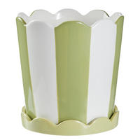 BLUMENTOPF Sundae Ø16cm - Grün, Keramik (17cm) - BUTLERS