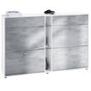 SCHUHSCHRANK Today Fronten in Beton Oxid Optik - Hellgrau, Holzwerkstoff (155.5/95/28cm) - Vladon