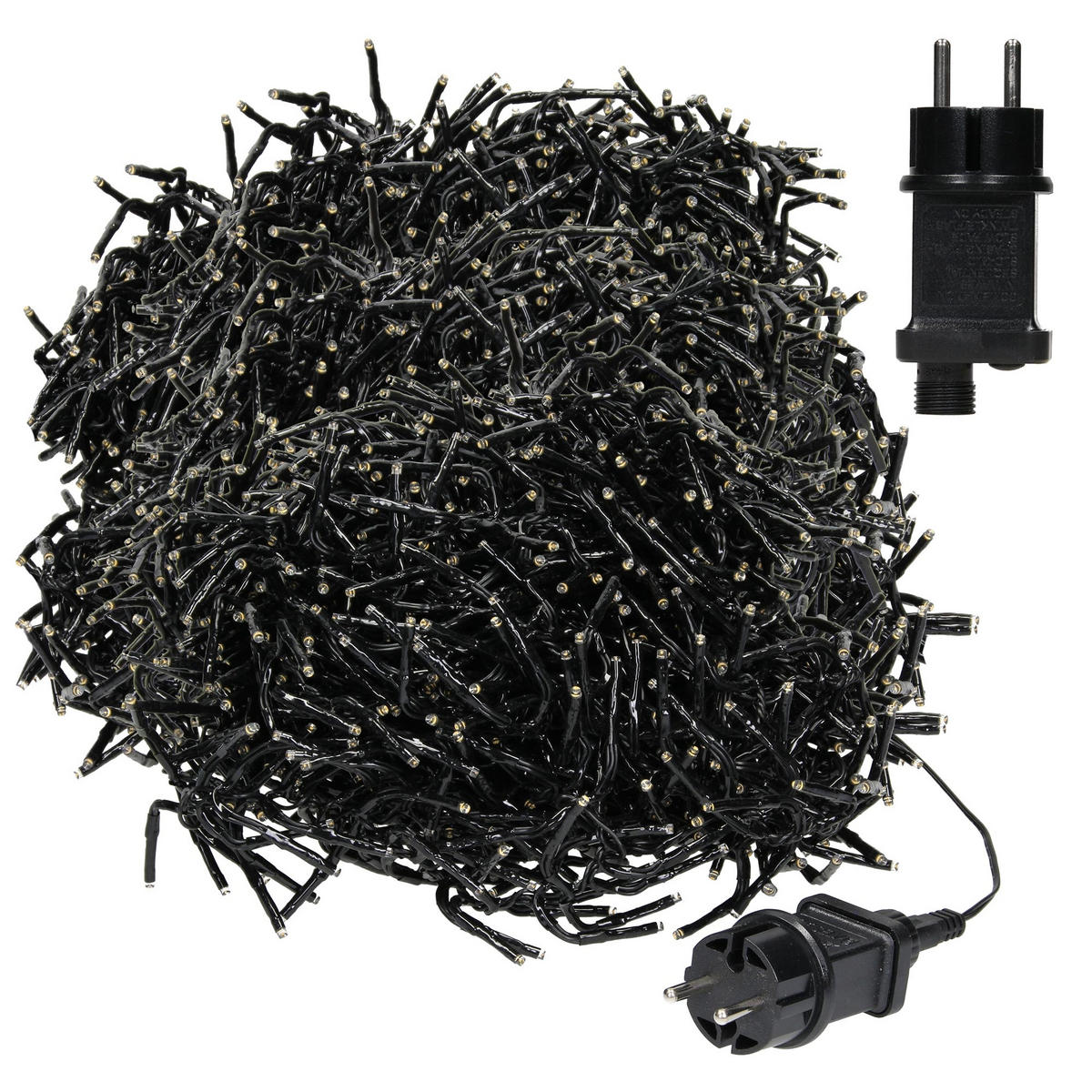 LED LICHTERKETTE Cluster Außen Innen 24,9 m Weihnachtsbeleuchtung 1920 LED Warmweiß - Weiß, Kunststoff (2790cm) - ECD-Germany