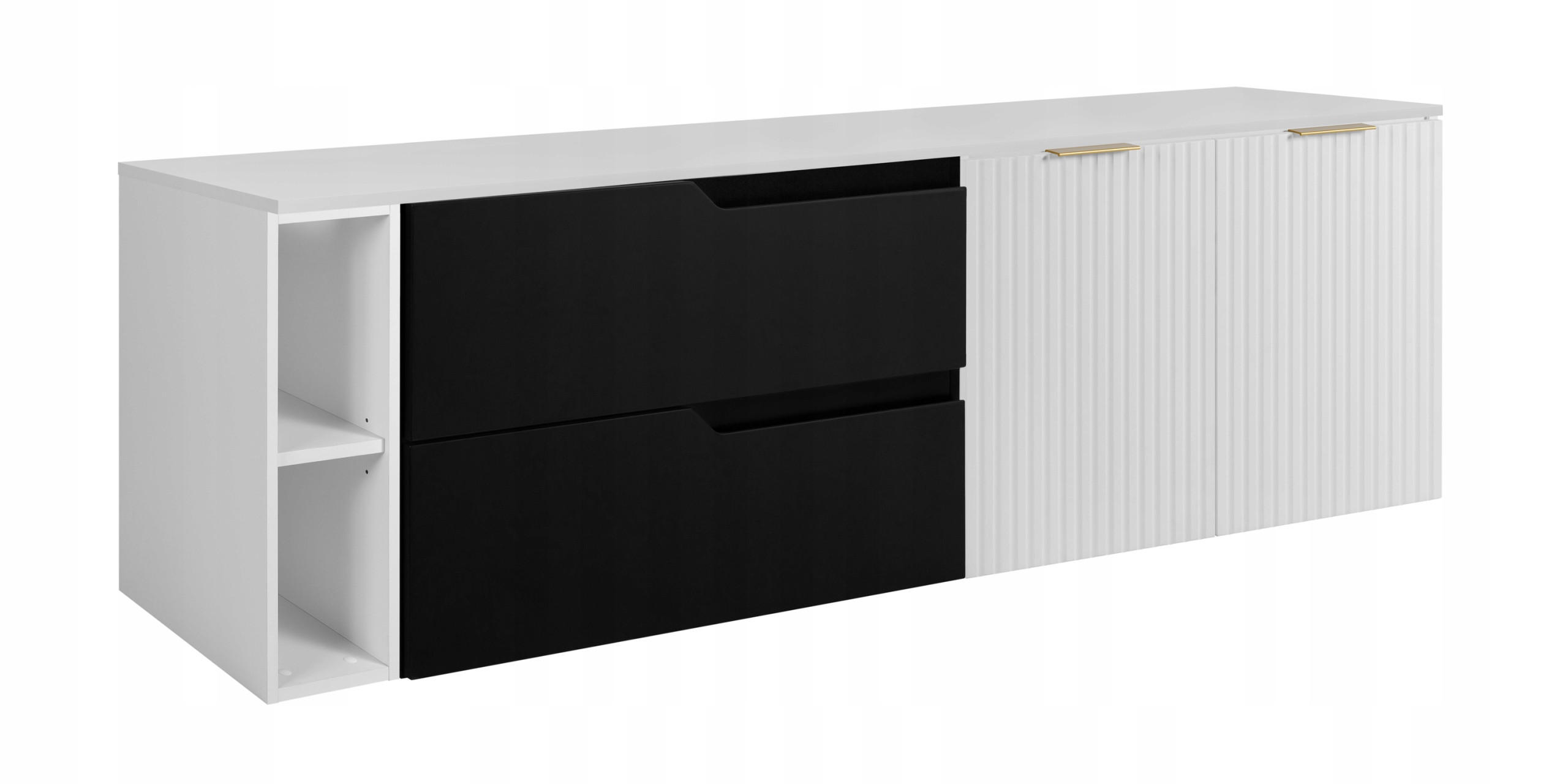 Rodan Waschbeckunterschrank Schwarz 160x57x46 cm