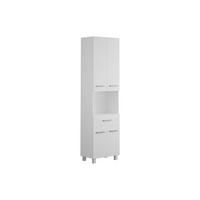 BADSCHRANK - 50 cm x 30 cm - Holz, Platte - Weiß - MINELA - Weiß, Holz (50/180/30cm) - Vente-Unique