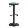 BARHOCKER Höhenverstellbar Eisen Samt Drehbar CAMPANIA, Grün 40x40x79 cm - Schwarz/Grün, Textil/Metall (40/79/40cm) - KADIMA DESIGN