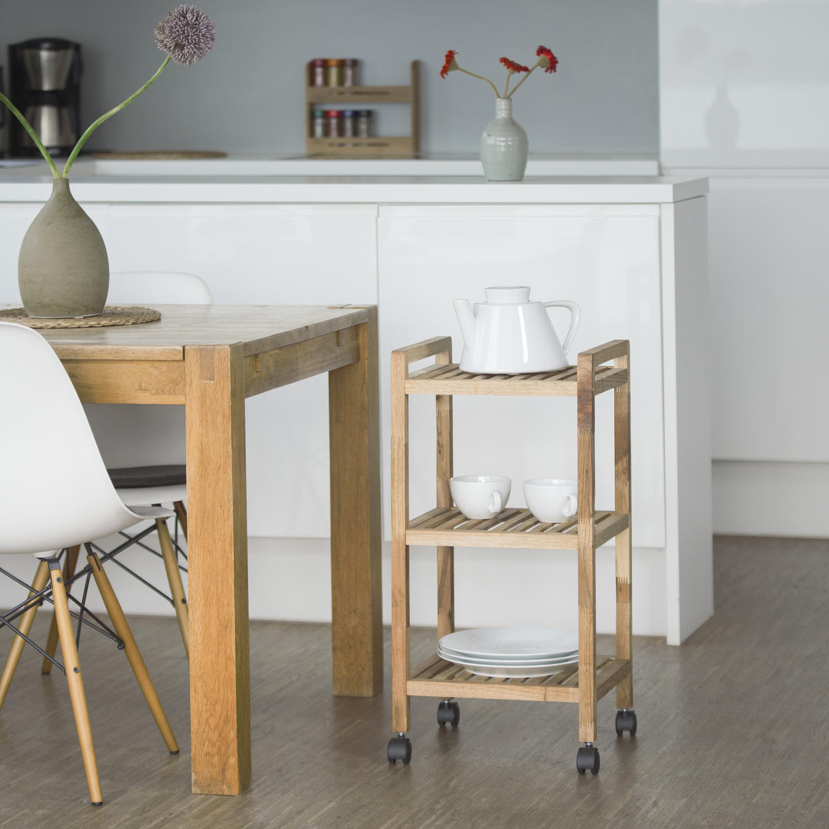 BADREGAL - Hellbraun, Holz/Kunststoff (35/71.5/31cm) - Relaxdays