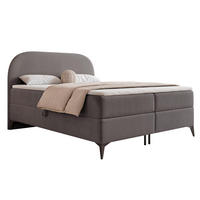 BOXBETT NOELIA 140/200 cm mit Matratze, Dunkelgrau - Dunkelgrau, Textil/Metall (140/200cm) - Idohome