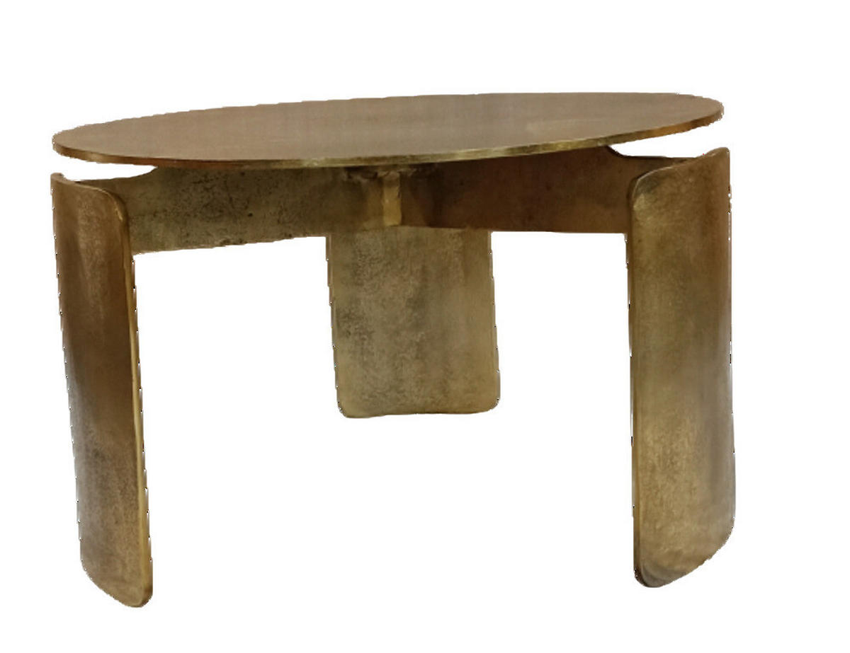 COUCHTISCH Theory Metall 90 cm / 90 cm Gold - Goldfarben, Metall (90/90/28cm)