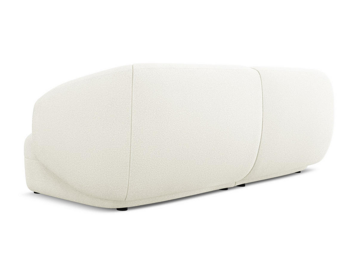 4-SITZER-SOFA Bouclé Stoff Weiß - Schwarz/Weiß, Kunststoff/Textil (232/81/98cm) - Makamii