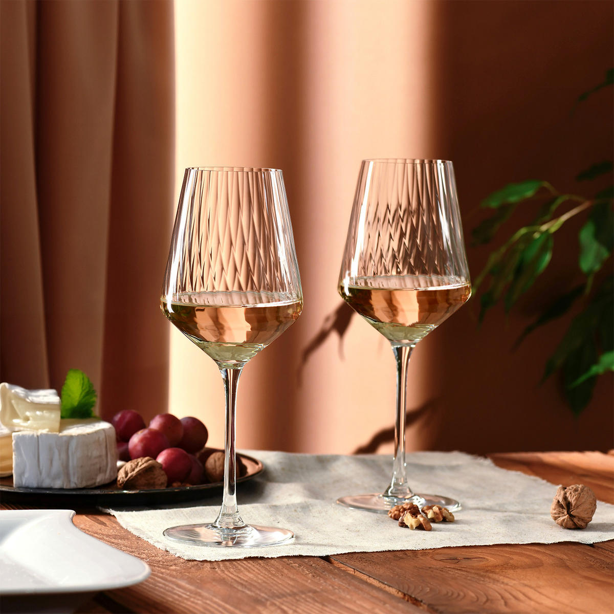 WEISSWEINGLÄSER 6er-Set 450 ML - Transparent, Glas (0.39L) - Krosno Glass