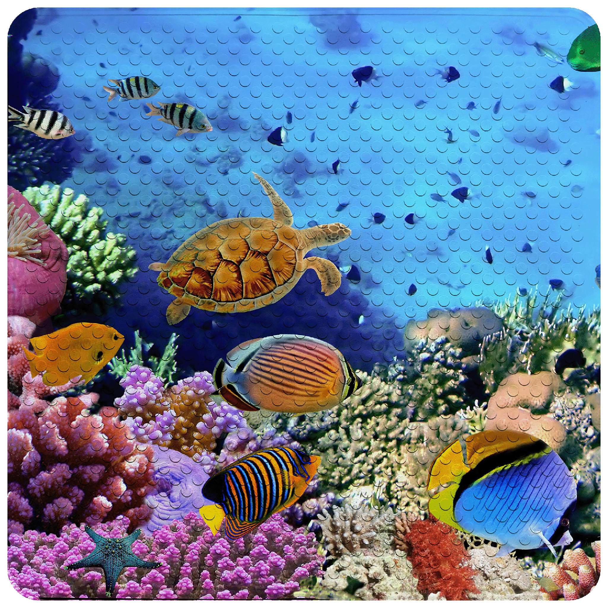 BADEMATTE Ocean - Blau, Kunststoff (53/53cm) - Sanilo