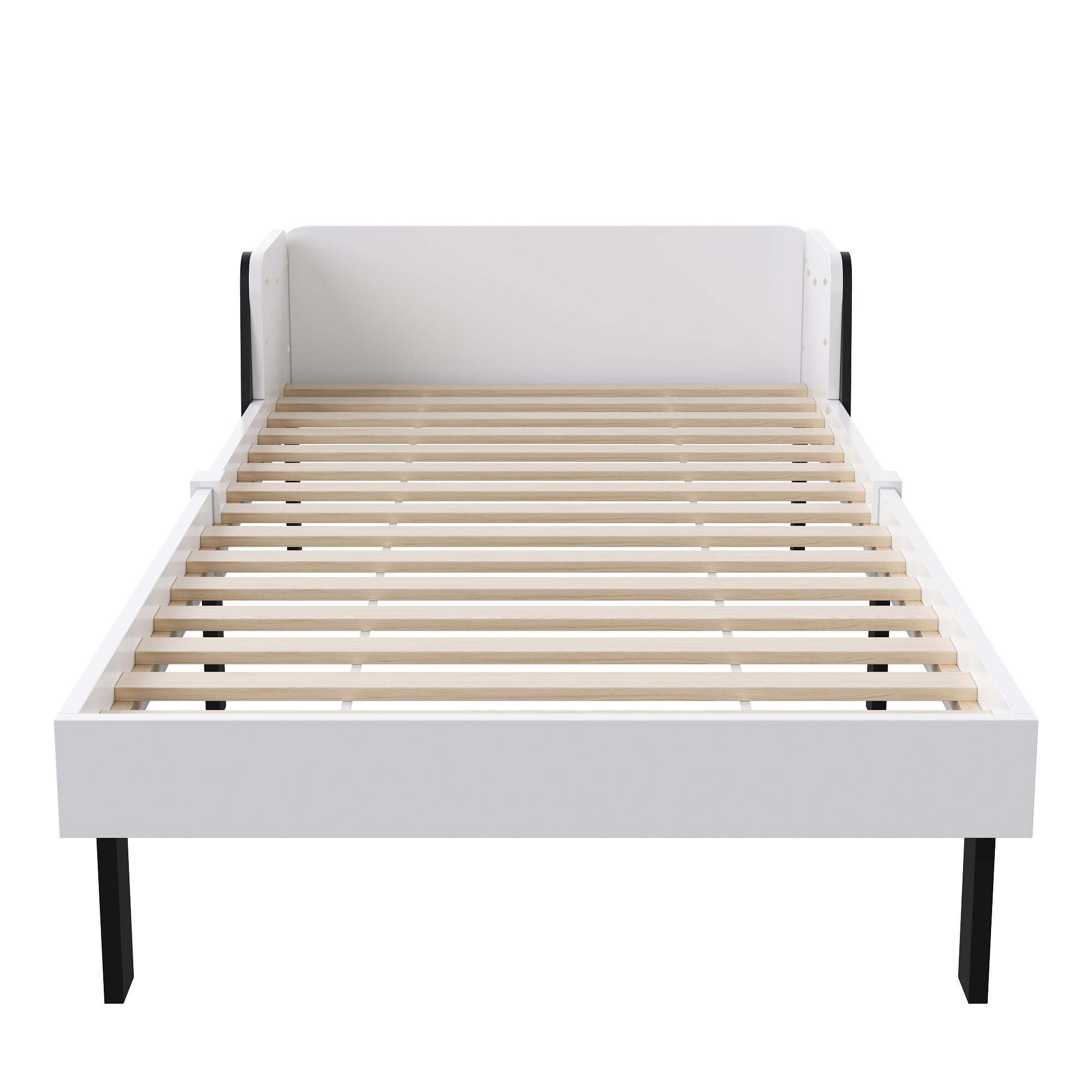 KINDERBETT 90x200 cm mit Lattenrost, Massivholz, Weiß - Weiß, Holz (90/200cm)